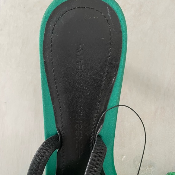 Marco De Vincenzo Green Slingback Sandals Size 35/5 - Picture 9 of 9